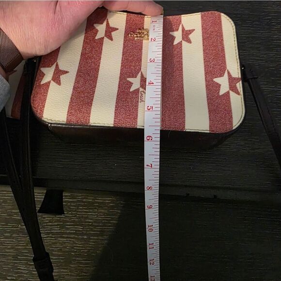 Coach Red and Cream Star-Striped Crossbody Bag And Wristlet Set NWOTs - Picture 7 of 8